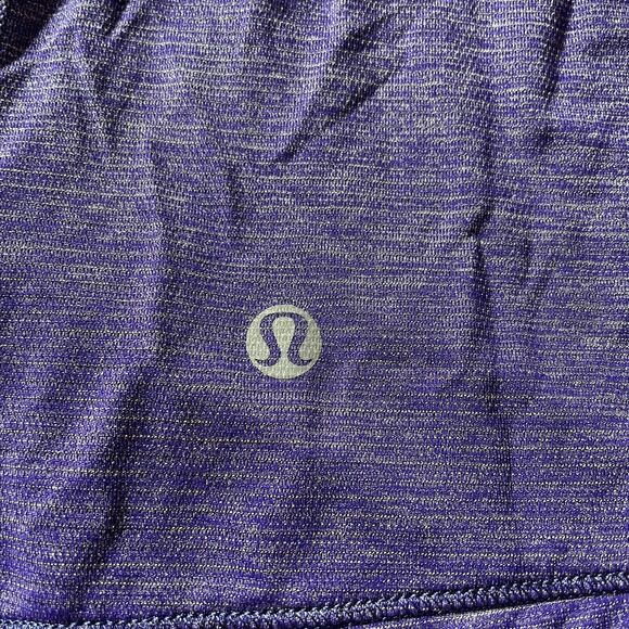 Lululemon Rest Less Tank Top Bra Bruised Berry Wee Stripe Heathered Purple Sz 4 - Picture 10 of 16